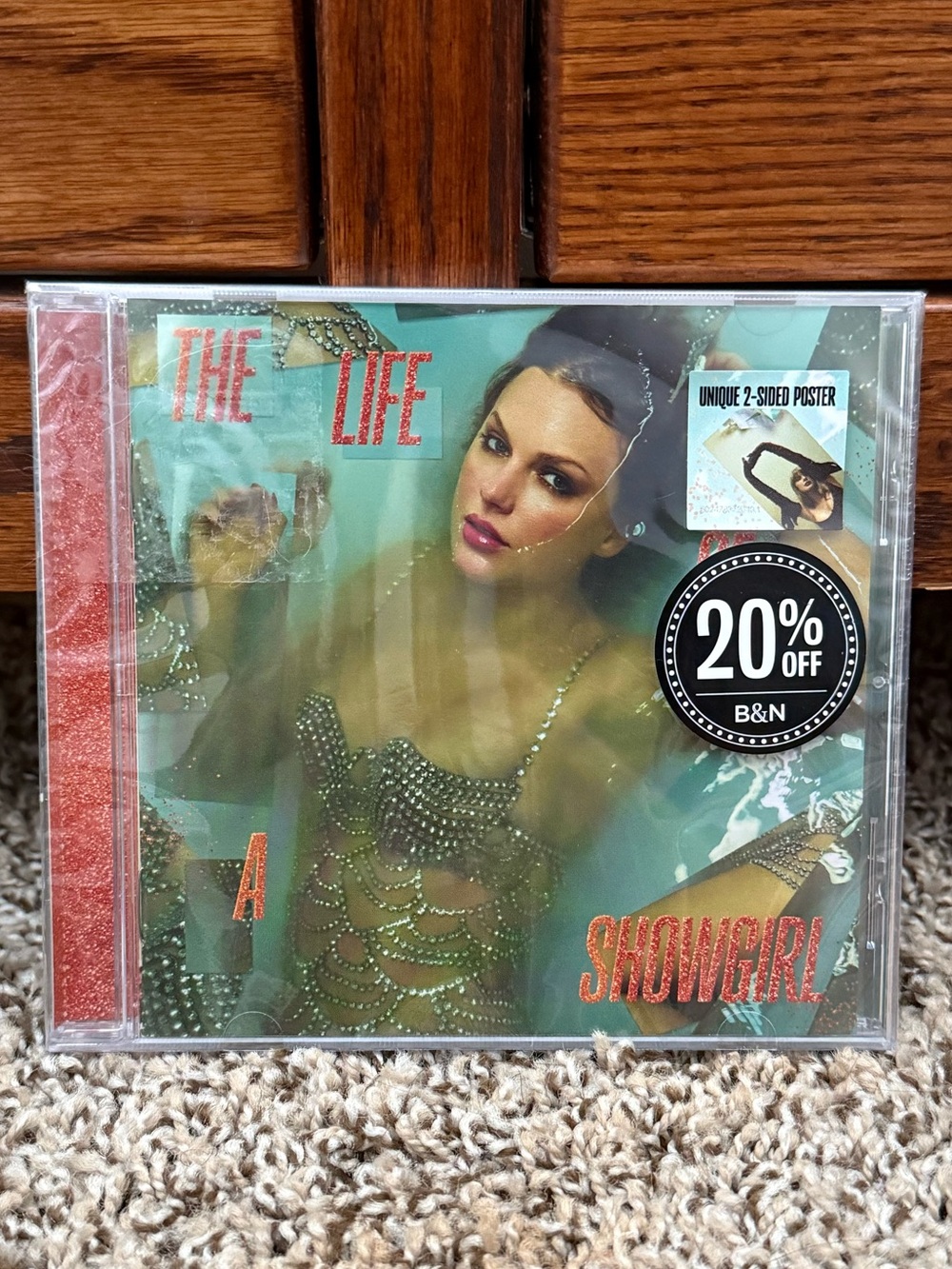 Taylor Swift Life Of A Showgirl CD w/2-sided poster New